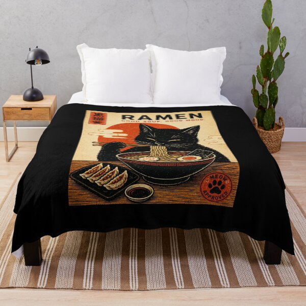Item preview, Black Cat Ramen Dinner Vintage Japanese Noodle Shop designed and sold by ferminhays.
