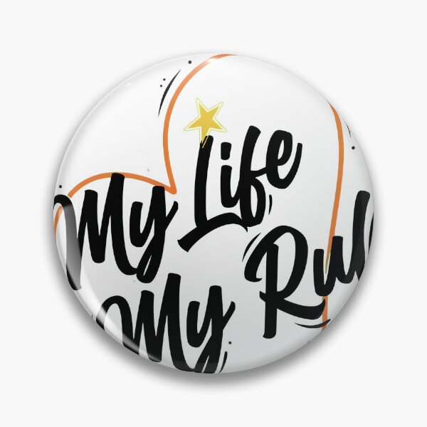 Item preview, My Life My Rules Script Heart Quote designed and sold by sawsan-art.