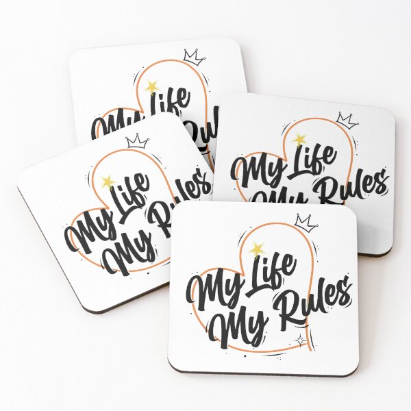 Item preview, My Life My Rules Script Heart Quote  designed and sold by sawsan-art.