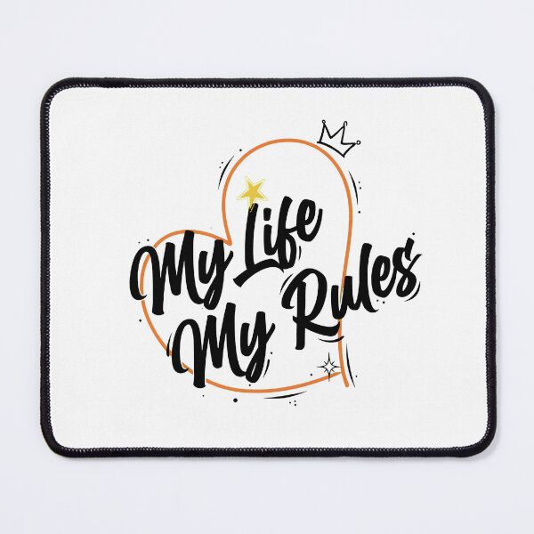 Item preview, My Life My Rules Script Heart Quote designed and sold by sawsan-art.