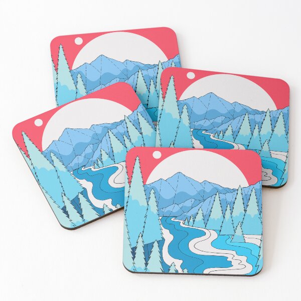 Item preview, A blue land of forests and lakes designed and sold by Swadeillustrations.