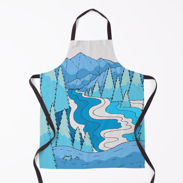 Item preview, A blue land of forests and lakes designed and sold by Swadeillustrations.