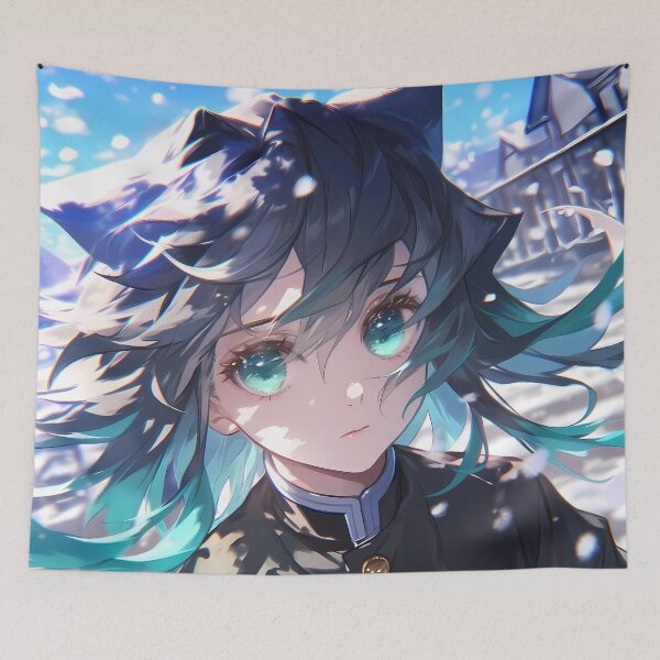 Item preview, Muichiro Tokito Demon Slayer Snowfall Calm Blue Eyes designed and sold by earlobejerk.