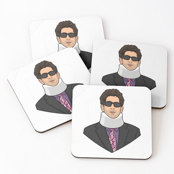 Item preview, Man in Neck Brace Formal Suit Portrait designed and sold by sawsan-art.