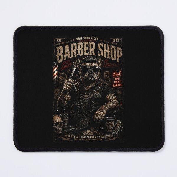 Item preview, Legendary Bulldog Barber Vintage Shop with Classic Tattoo Vibes designed and sold by Modaozushi216.