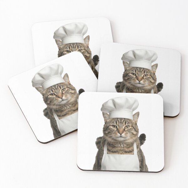 Item preview, Funny Kurilian Bobtail Cat Chef Realistic Animal Cooking Humor Art designed and sold by LazyOwlStore.