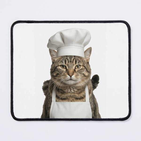 Item preview, Funny Kurilian Bobtail Cat Chef Realistic Animal Cooking Humor Art designed and sold by LazyOwlStore.
