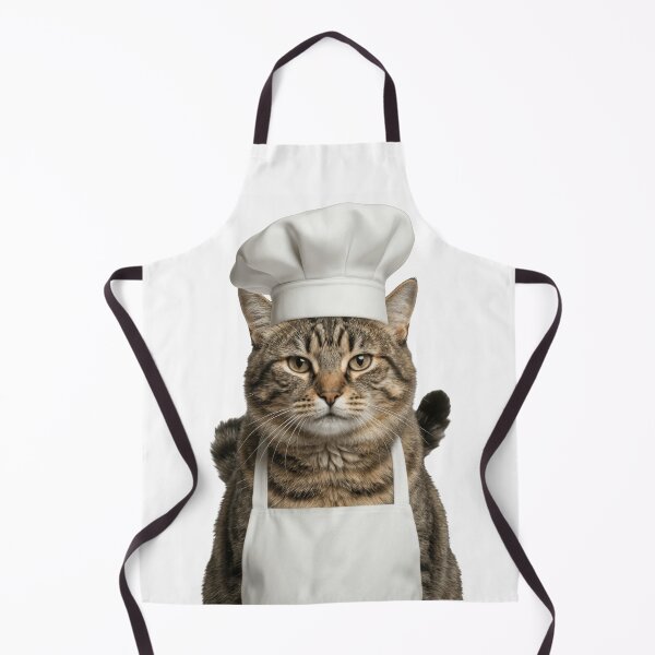 Item preview, Funny Kurilian Bobtail Cat Chef Realistic Animal Cooking Humor Art designed and sold by LazyOwlStore.