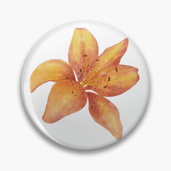Item preview, Orange watercolour flower designed and sold by gouriiva.