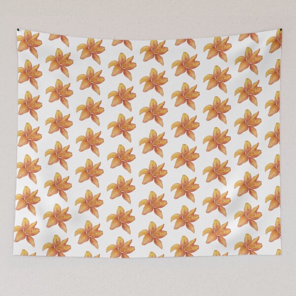 Item preview, Orange watercolour flower designed and sold by gouriiva.