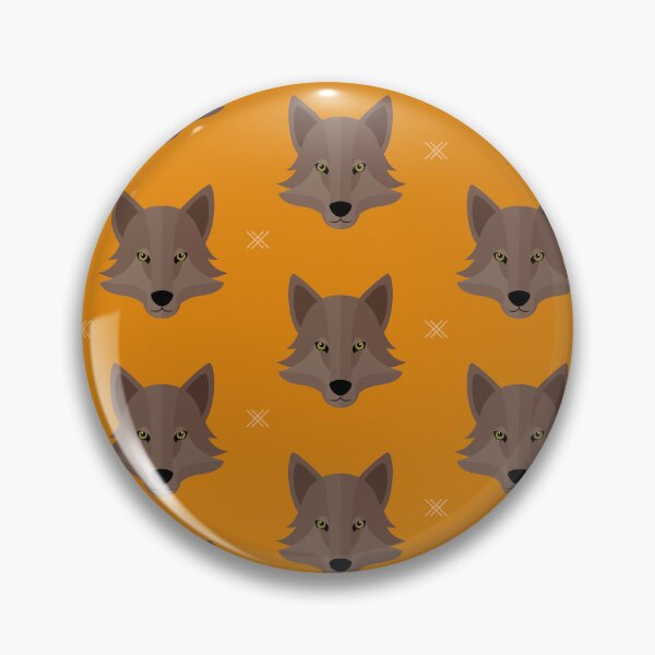 Item preview, Wolf heads on orange designed and sold by reneesillus.