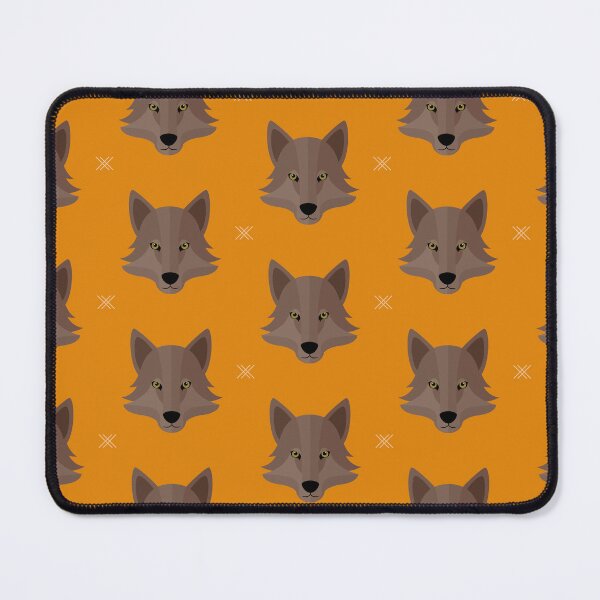 Item preview, Wolf heads on orange designed and sold by reneesillus.