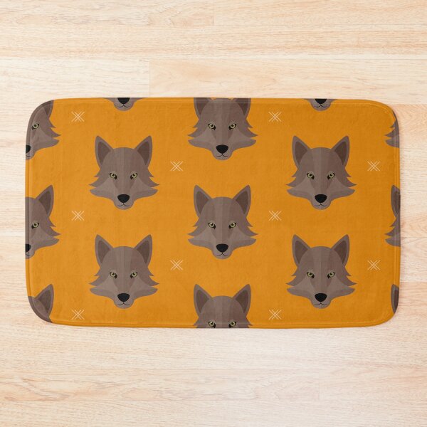 Item preview, Wolf heads on orange designed and sold by reneesillus.