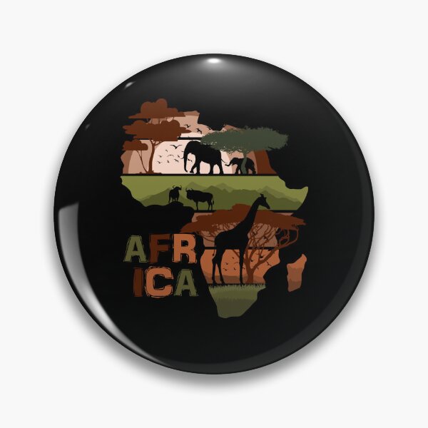 Item preview, African Safari Wildlife Map Continent Silhouette designed and sold by marke770.
