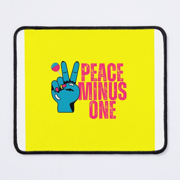 Item preview, Peace Minus One | Neon Peace Sign Illustration Yellow designed and sold by New Moon Inspiration.