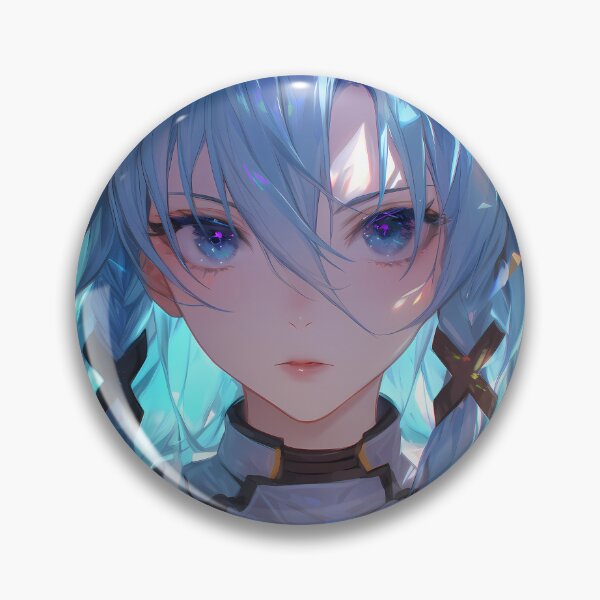 Item preview, Sinon Sword Art Online Blue Crystal Anime Girl Focus designed and sold by earlobejerk.