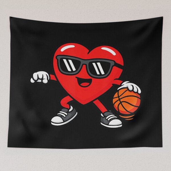 Item preview, Basketball Is My Valentine Funny Heart Cartoon Sports Lover designed and sold by allistermariam.