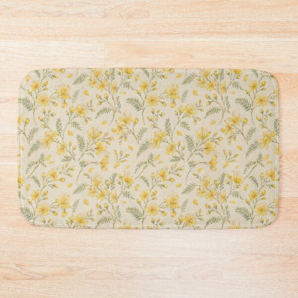 Item preview, Vintage Peacock Flower Botanical  Seamless Pattern (Yellow) designed and sold by Siam Soul Studio.