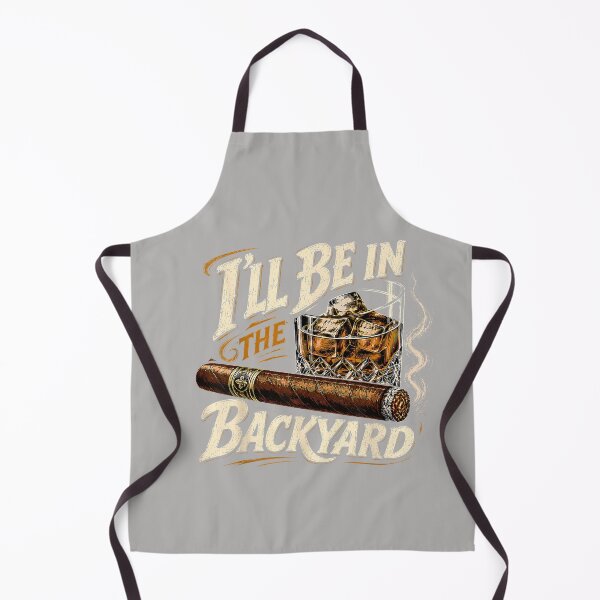 Item preview, I'll Be in The Backyard Funny Cigar and Bourbon Lovers designed and sold by MabelWells.