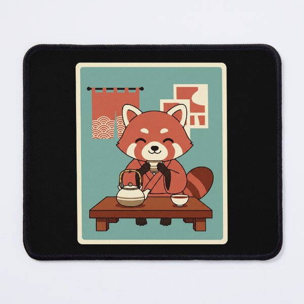 Item preview, Happy Red Panda Tea Time in a Cozy Quiet Corner designed and sold by JordynLadukeg65.