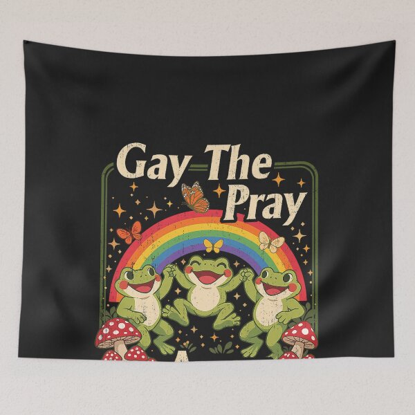 Item preview, Stay Gay Funny Rainbow Frog LGBTQ Pride Ally LGBT Equality designed and sold by CriseldaBruning.