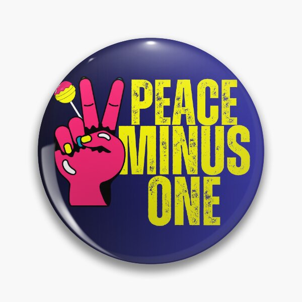 Item preview, Peace Minus One | Neon Peace Sign Illustration Navy designed and sold by New Moon Inspiration.