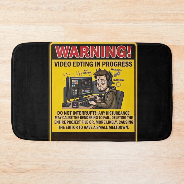 Item preview, WARNING! VIDEO EDTING IN PROGRESS designed and sold by Gnfree.