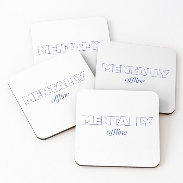 Item preview, Mentally Offline | Funny Introvert Quote T-Shirt | Social Battery Low Aesthetic Design designed and sold by GlimmerAura.