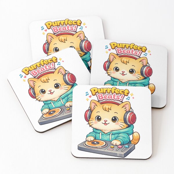 Item preview, DJ Cat Purrfect Beats Shirt designed and sold by SoftSproutstu.