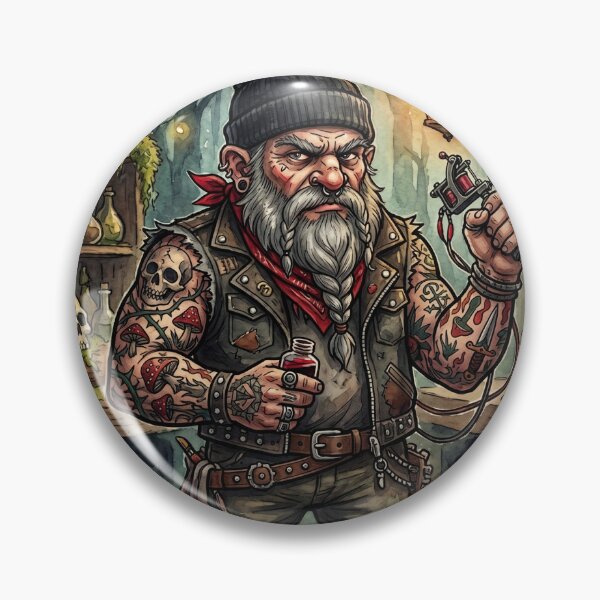 Item preview, Bearded & Unbothered – Funny Tattoo Gnome  designed and sold by Organized-ish.