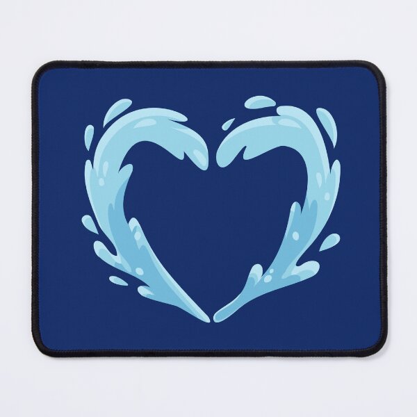 Item preview, Water Splash Heart Cute Blue Ocean Wave Summer Beach designed and sold by SolutionsArt.
