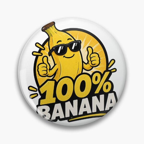 Item preview, 100% Banana Funny Cartoon Fruit Humor Design designed and sold by MonkiFlipp.