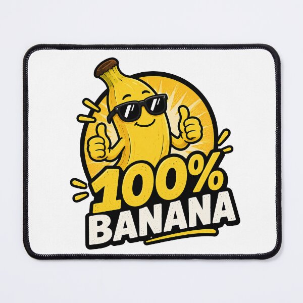 Item preview, 100% Banana Funny Cartoon Fruit Humor Design designed and sold by MonkiFlipp.