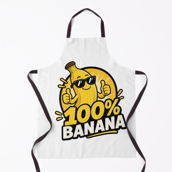 Item preview, 100% Banana Funny Cartoon Fruit Humor Design designed and sold by MonkiFlipp.