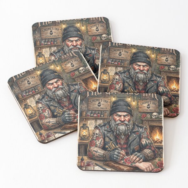 Item preview,  Bearded & Unbothered –  Tattoo Gnome  designed and sold by Organized-ish.