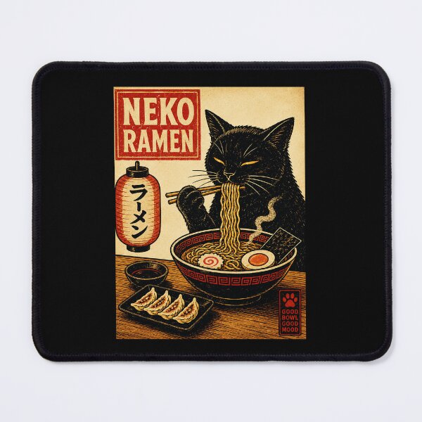 Item preview, Black Cat Ramen Vintage Japanese Noodle Shop designed and sold by ferminhays.