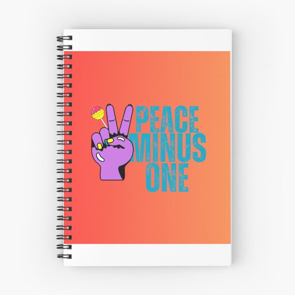 Artikelvorschau, Peace Minus One | Neon Peace Sign Illustration Coral entworfen und verkauft von New Moon Inspiration.