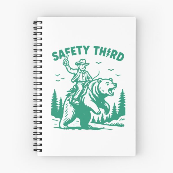 Item preview, Safety Third Cowboy Riding Bear Funny Adventure Graphic designed and sold by HBDStudio.
