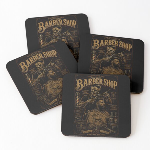 Item preview, Vintage Barber Skull with Classic Old School Shop Style designed and sold by Modaozushi216.
