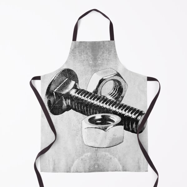 Item preview, Nuts and Bolt Chrome Hardware Dark Industrial Macro Art designed and sold by Ghoul Enterprises.