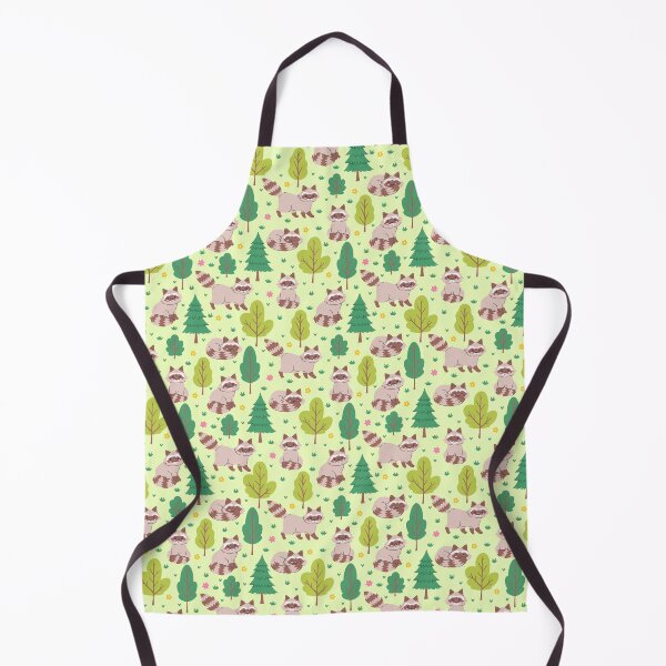 Item preview, pattern with raccoons and trees designed and sold by burbura.