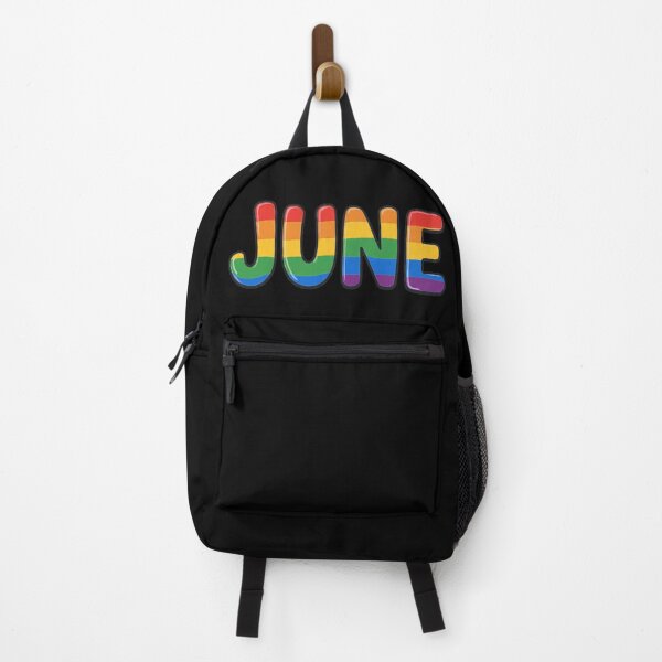 Item preview, June Pride: Retro Bubbly LGBTQ Flag Typography & Birthday Monogram designed and sold by ChaosModeArt.