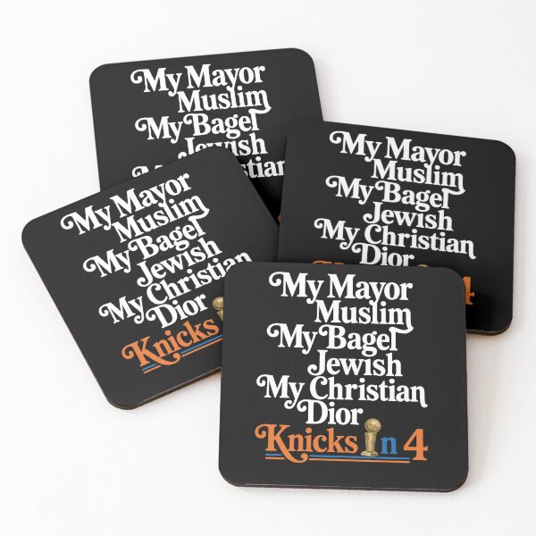 Item preview, My Mayor Is Muslim Bagel Jewish Knicks In 4, NY Knicks Basketball  designed and sold by Qellus-Style.