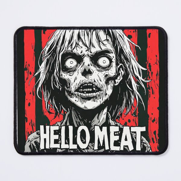 Item preview, Hello Meat Zombie Horror Dark Humor Art designed and sold by ChaoticZenStudio.