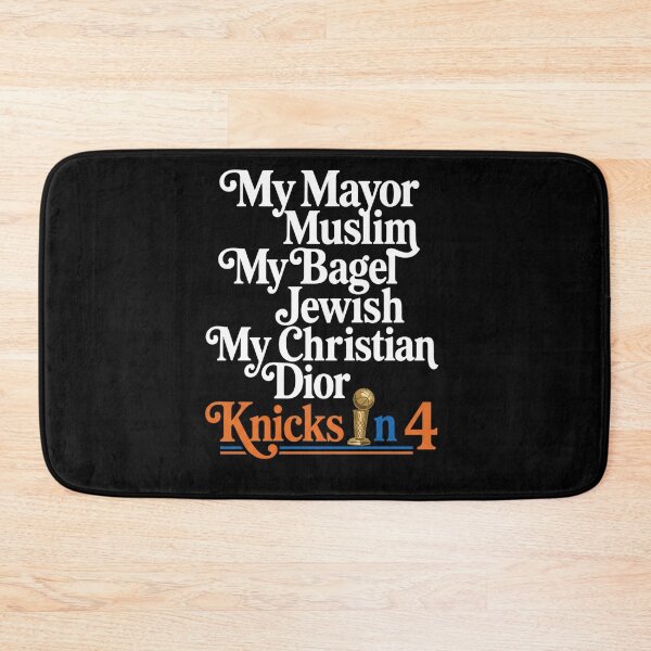 Item preview, My Mayor Is Muslim Bagel Jewish Knicks In 4, NY Knicks Basketball  designed and sold by Qellus-Style.