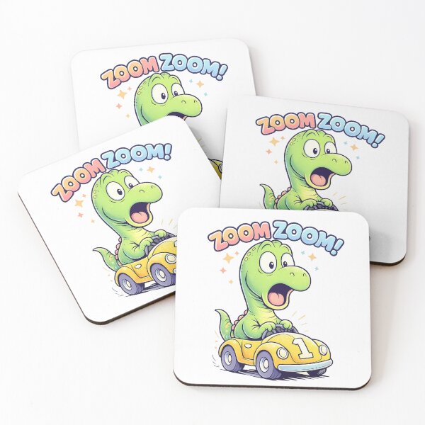 Item preview, Dinosaur Racing Zoom Zoom Shirt designed and sold by SoftSproutstu.