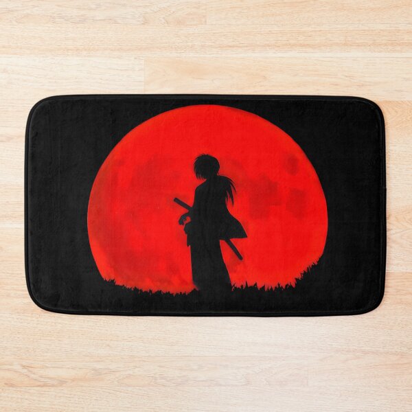 Item preview, The Lone Wanderer Blood Moon - Himura Kenshin Minimalist Samurai Art designed and sold by Teenkai.