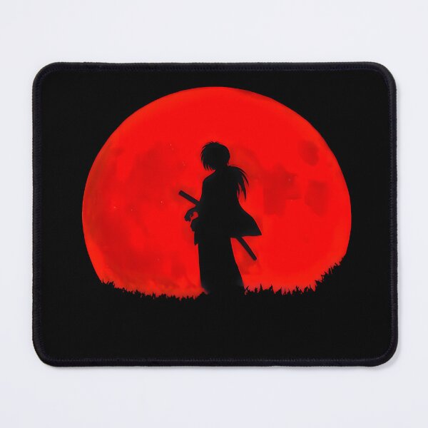 Item preview, The Lone Wanderer Blood Moon - Himura Kenshin Minimalist Samurai Art designed and sold by Teenkai.