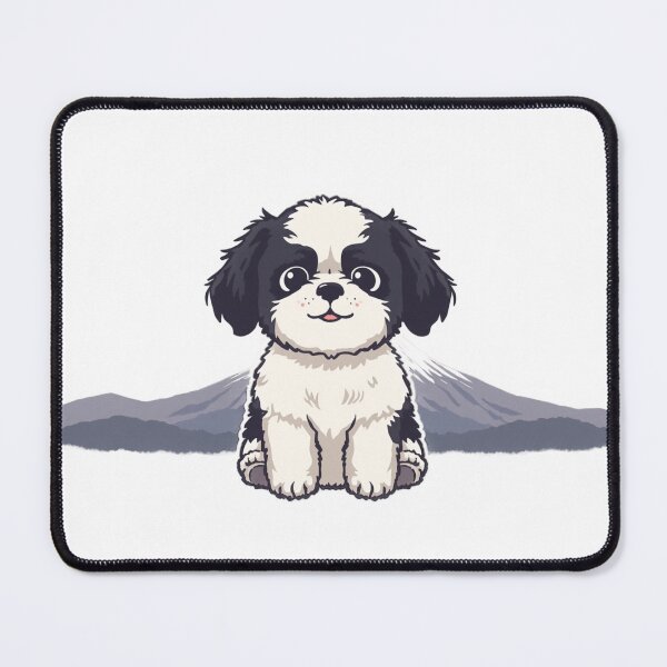 Item preview, Shih Tzu Serenity – Embroidered Style Dog with Mountain View designed and sold by ShihTzuRareArt.