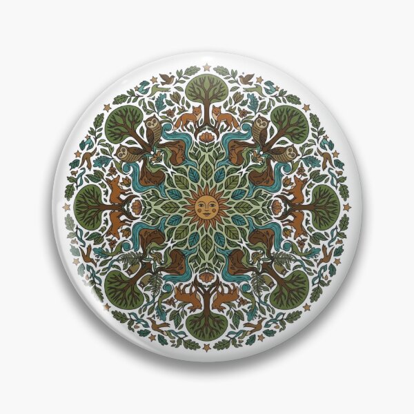 Item preview, Nature Mandala Sun and Forest Animals Cycle of Life designed and sold by VintryOff.